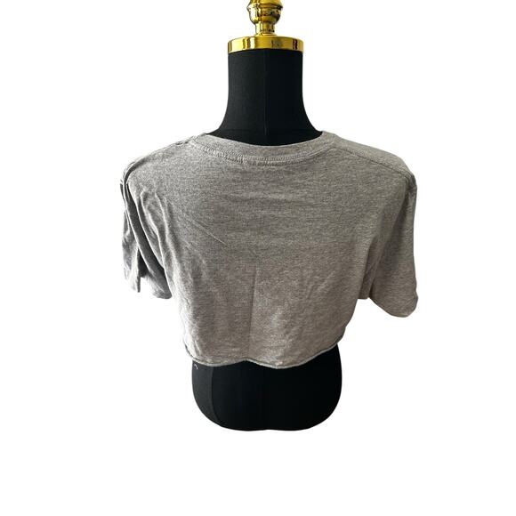 Miller Lite Women’s American Flag Can Cropped Gray Graphic Tee Size Medium - Picture 3 of 4